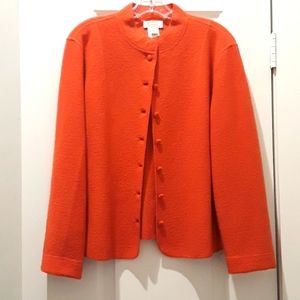 Talbots Orange Wool Jacket/Cardigan